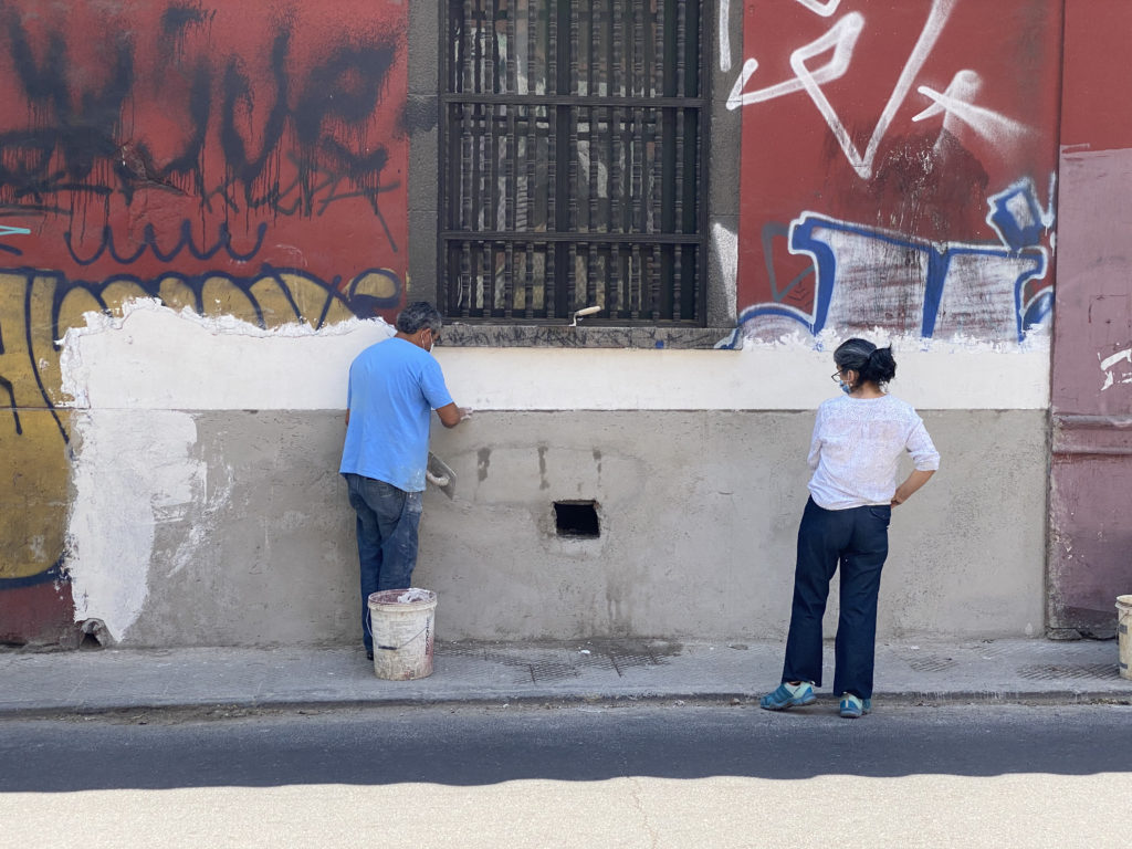 restauración muro